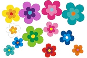 aufgeklebt.de Autocollants pour Voiture, Floral Design: Mini Fleurs 15-Set 5-26 pièces - mélangées!