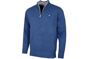 Calvin Klein Hombre Chunky Knit Cotton 1/2 Zip CK Suéter de Golf