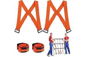 BNGXR Tragegurte Umzug, 2-Personen Hebe und Tragesystem für Gegenstände bis 200 kg, Hebe und Tragegurt Mobelgurt Bewegen von Möbeln, Haushaltsgeräten Transportgurtfür Gegenstände