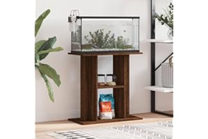 ZEYUAN Aquariumständer Braun Eichen-Optik 60x30x60 cm Holzwerkstoff, Aquarium Unterschrank, Aquarium Schrank, Aquariumschrank, Aquarium Tisch, Aquarium Stands