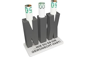 GENERISCH Nix Geburtstags Geschenk - Nichts Buchstaben mit Öffnung für Geldscheine - Weihnachten Geldgeschenk Verpackung - Originelle Geschenke für Frauen und Männer, Kreatives Geburtstagsgeschenk für Frauen