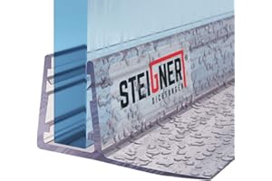 STEIGNER Guarnizione doccia, 90cm, per spessore vetro 3,5/4/ 5 mm, guarnizione dritta in PVC, UK01