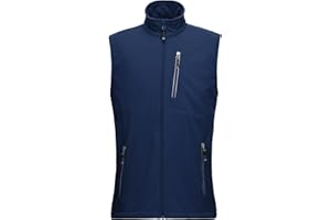 33,000 ft Lightweight Softshell Vest for Men, Waterproof, Windproof Running Vest, Breathable Gilet, Sleeveless Jacket for Cycling, Running, Hiking, Golf, Work