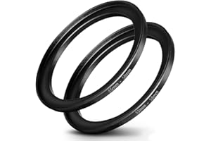 55mm-58mm Step Up Ring [55mm Lens to 58mm Filter], FANZR Camera Lens Filter Adapter Ring Lens, Premium Aluminum (2 Pack)