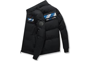 BTBDYDH Winter Jackets Puffer Coats Unisex Printed Windproof Warm Cotton Clothing Stand Collar Puffer Jacket Outdoor Quilted Down Jackets