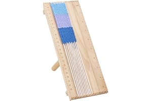 PH PandaHall Kit de telar de madera rectangular para joyas, telares de tejer a mano, herramientas de telar de madera para adultos principiantes amantes de las manualidades de ganchillo, 10 x 20 x 20,5