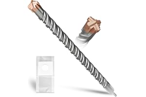 METOTY Punta per trapano SDS Plus, 35 mm x 600 mm, con 4 tagli in metallo duro, testa con rivestimento, punta per pietra, cemento, pietra naturale, muro di mattoni