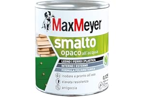 Maxmeyer Smalto All'Acqua Poliuretanico Opaco Bianco 0,125 L