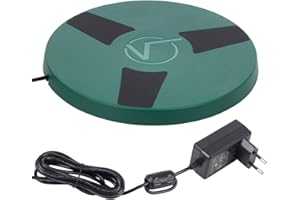 VOSS.farming Heating Plate for Poultry Drinker, Diameter 20 cm, 22 W, Drinking Warmer, Heater for Chicken Drinker, Drinking Bowl Heater with Overheating Protection, Includes Power Supply