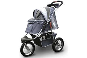 Innopet Large Dog Pram - Sporty Dog Stroller - Dog Pushchair - Pet Stroller - Foldable Dog Buggy - Pet Pram Dog Trolley for Large/Medium Dogs and Cats - IPS-045, Dark Grey, Comfort EFA Organizer UK