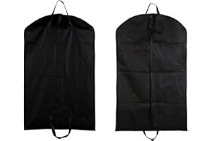 HZZXCH 2 Pcs Suit Bags For Men Dust Cover Storage Bag Suit Cover for Suits,Foldable Washable Clear Lightweight Garment Bags for Costumes Suits Coats 60×100cm(Black)