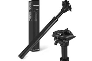 Vusddy Tija de Sillín MTB con Resorte de 27,2 o 28,6 mm, Aleación de Aluminio Ajustable Suspensión para Bicicleta Eléctrica, Trekking, Bicicleta de Carretera, Bicicleta de Ciudad, 350 mm de Longitud