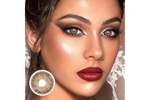 BIO-ESSENCE Pack Lentillas de Hidrogel blandas 1 par Lentes de contacto color marrón sin graduación. Duración: 12 meses. De regalo estuche y 10ml de solución Color Marrón Pattaya