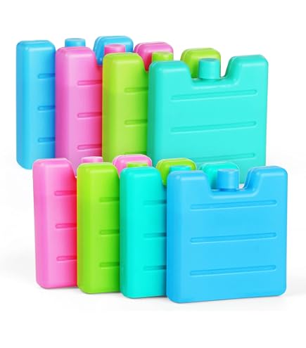 TOURIT Accus de refroidissement pour sac à lunch, sac à lunchbox et sac isotherme. Accus de refroidissement réutilisables, minces et durables pour le