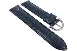 Maurice Lacroix Ersatzband Uhrarmband Leder Band Krokooptik Blau 20mm