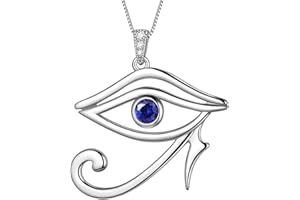 Aurora Tears Collane con Occhio Egiziano di Horus, Orecchini a Perno, Set di Gioielli in Argento Sterling 925, con Ciondolo a Forma di Occhio malocchio, Orecchini