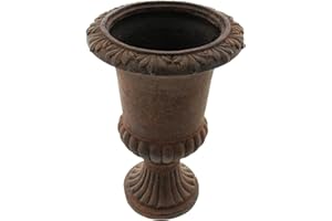 Dekoleidenschaft Planteur Amphore en Aspect Pierre, 50 cm de Haut, Brun Antique, Pot à Plantes, Pot de Fleurs, Vase à Plantes, décoration de Jardin pour l'extérieur