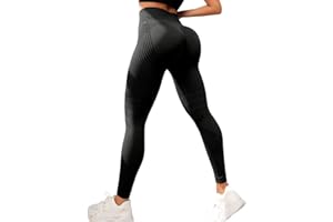 LAQUIEIO Leggins Plumi 3D Anticelulitis Legging Push Up Mujer Deporte Campana Leggings Compresión 3D Anticelulitis Adelgazante EláStico Sin Costuras Pantalon Deportiva Mujeres Yoga Fitness Pilates panlones