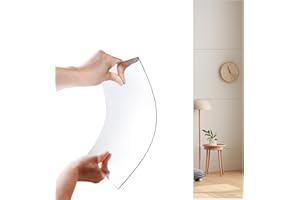ICHOWHO 5 PCS Stick On Mirrors for Wardrobe Doors - 20X20cm Self Adhesive Acrylic Mirror, Safe Plexi-glass Mirror - Large Full Body Length Frameless Mirrors Tiles for Bathroom Bedroom Living Room Hallway