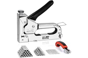 NEU MASTER Staple Gun, 3 in 1 Heavy Duty Staple Guns with Stapler Remover and 2000Pcs Staples/Nails, Manual Staple Gun for Upholstery, Fixing Material, Decoration, Carpentry, Furniture