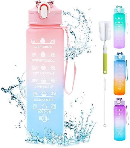 Generic Bouteille D'eau De Sport De 1000 Ml Avec Marqueur De
