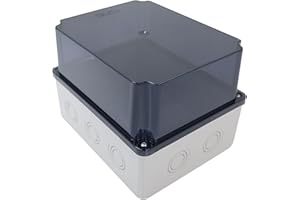 RSE Tiefe Anschlussdose – transparente Abdeckung Installationsdose Leergehäuse 190x150x140mm