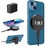 KKM Magnet Wireless Charger, Kompatibel mit MagSafe Ladegerät, Kabelloses Ladegerät mit Fast Adapter für iPhone 13 Mini/ 13/1