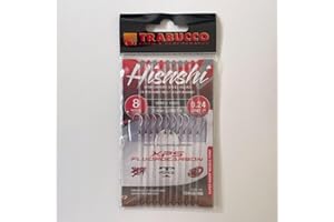 Lenza Montata Trabucco HISASHI CHINU – Amo Serie 10026 Forged Black Nickel – 100% Fluorocarbon 200 cm – Pesca Fondo Mare & Fiume