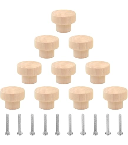 Legno Piano Scrivania Manopole Marrone Mogano Con Viti – 1 Paio – Per Riparazione Mobili - Foto 5