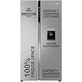 Haier SmartChoice 596L 3Star 2-Door Water Dispenser Side by Side Frost Free Refrigerator|Convertible|Smart Sense AI | Expert Inverter|Digital Display 