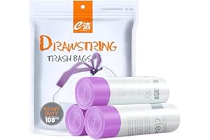 KUBVICI Selbstreinigende Katzentoilette Müllsack, 3 Rollen*36 (108 Stück) for Self Cleaning Cat Litter Box