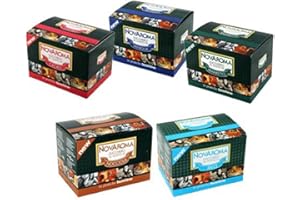 Novarese Zuccheri Mix 250 Bustine Zucchero Aromatizzato: 50 Cacao, 50 Anice, 50 Vaniglia, 50 Nocciola e 50 Amaretto