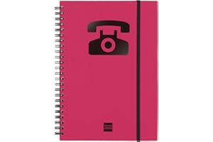 ‎FINOCAM Finocam 8510698-agenda telefon spirala, A5, kolor: magenta