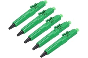 QUARKZMAN Conector Rápido de Fibra Óptica LC/APC, Adaptador de Conectores Rápidos de Fibra Óptica de Modo Único LC para Redes CATV, Paquete de 5