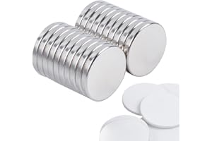 OCEUMAOA Imanes Neodimio Potentes Imanes Adhesivos 20 Piezas Disco Iman 15x2mm para Manualidades Refrigeradores de Pizarra Magnética Oficina Escuela Familia Magnet Redondos