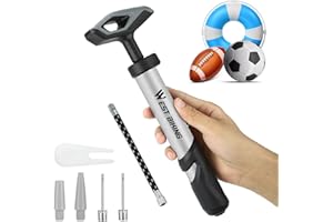 CYCLESPEED Ball Pump With Needle, Portable Football Inflator Pump Come With Hose，Inflation Pump for Soccer, Basketball, Rugby, Balloons, Swimming Laps