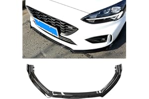 YYKJZ 3 Pezzi/Set diffusore per Spoiler per paraurti Anteriore Auto, per Ford Focus MK4 ST Line 2019 2020 2021, plastica ABS, Nero, Aspetto Fibra di Carbonio