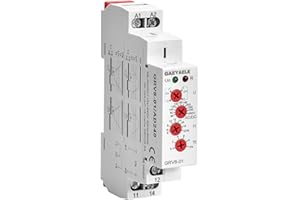 GAEYAELE Single Phase Voltage Relay AC/DC110V~240V Adjustable Over or Under Voltage Protection Monitor Relay with LED Display(GRV8-01,AC/DC110V~240V)