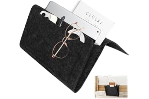 Orixo filt sängväska att hänga upp, 32 cm x 22 cm sängförvaring, säng- eller soffarrangör flera fack babysäng för böcker, tid