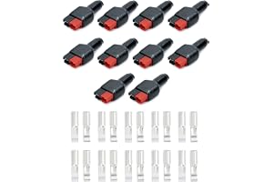 QWORK® 30A batteri snabbkoppling kontakt powerpolkontakt (10 par röd