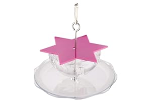 FDIT Bird Foraging Toy Pet Parrot Cage Feeder Hanging Bird Intelligence Toy Puzzle Feeding Food Box for Cockatiels African Greys(Single Layer + Fruit Plate)