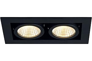 SLV Replacement DASAR 115 inground LED, floodlight, Ceiling Spotlight, recessed, Indoor Lighting / 3000K 14W 1290lm Black dimmable 38 Degrees, Aluminium, 14 W