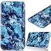 Produktbild GrandEver iPhone 6/iPhone 6S(4.7 Zoll) Weiche Silikon Hülle Blau Stein Marble Malerei Schlank TPU Bumper HandyTasche Flexible Schutzhülle Zurück Marmor Linien Soft Back Cover Hülse Telefonkasten Protective Gummi Dünn Abdeckung