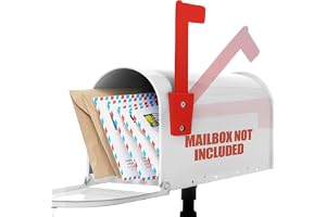 Anley universell utgående postlådeflagga för tegel, trä, metall och stuckatur - Rostbeständig plastvarning Postbärare upphöjda signalflaggor utbytessats - Monteringsfästen ingår