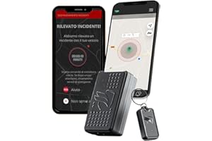 KOMOBI CITY Localizzatore GPS per Moto con Allarme Antifurto. GPS Tracker per Auto e Motociclo e SIM. Tracciatore con Geolocalizzazione e Abonnamento + Smartkey