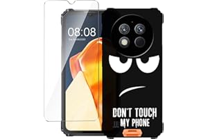 LYZXMY Hülle für Oukitel WP28/ WP28E / WP28S(6.52") Schwarz Handyhülle + 1 Stück Gehärtetes Glas Schutzfolie, Case Weich Silikon TPU Schutzhülle Cover -DUO5