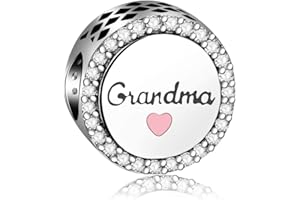 BIZK Damen Familie Charm Anhänger für Armband 925 Sterling Silber Charm Bead Pendant für Europäische Armbänder und Halsketten