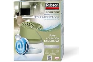 Rubson AERO 360º Deshumidificador portátil antihumedad (1 aparato y 1 tableta 450 g), absorbe humedad que previene la condensación, el moho y los malos olores, color verde oliva