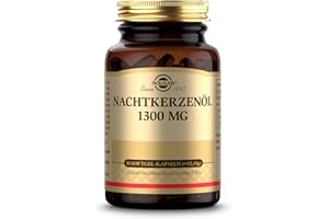 ‎SOLGAR SOLGAR® Nachtkerzenöl 1300mg - Kaltgepresst & Hochdosiert – Unterstützt Hautgesundheit & Hormonelle Balance - 30 Tage Vorrat