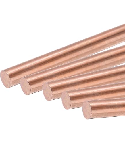 sourcing map Asta in ottone, 4 mm, diametro 100 mm, lunghezza 100 mm, asta rotonda in ottone massiccio, barra per tornio per modello RC aeroplano elicottero fai da te 8 pezzi